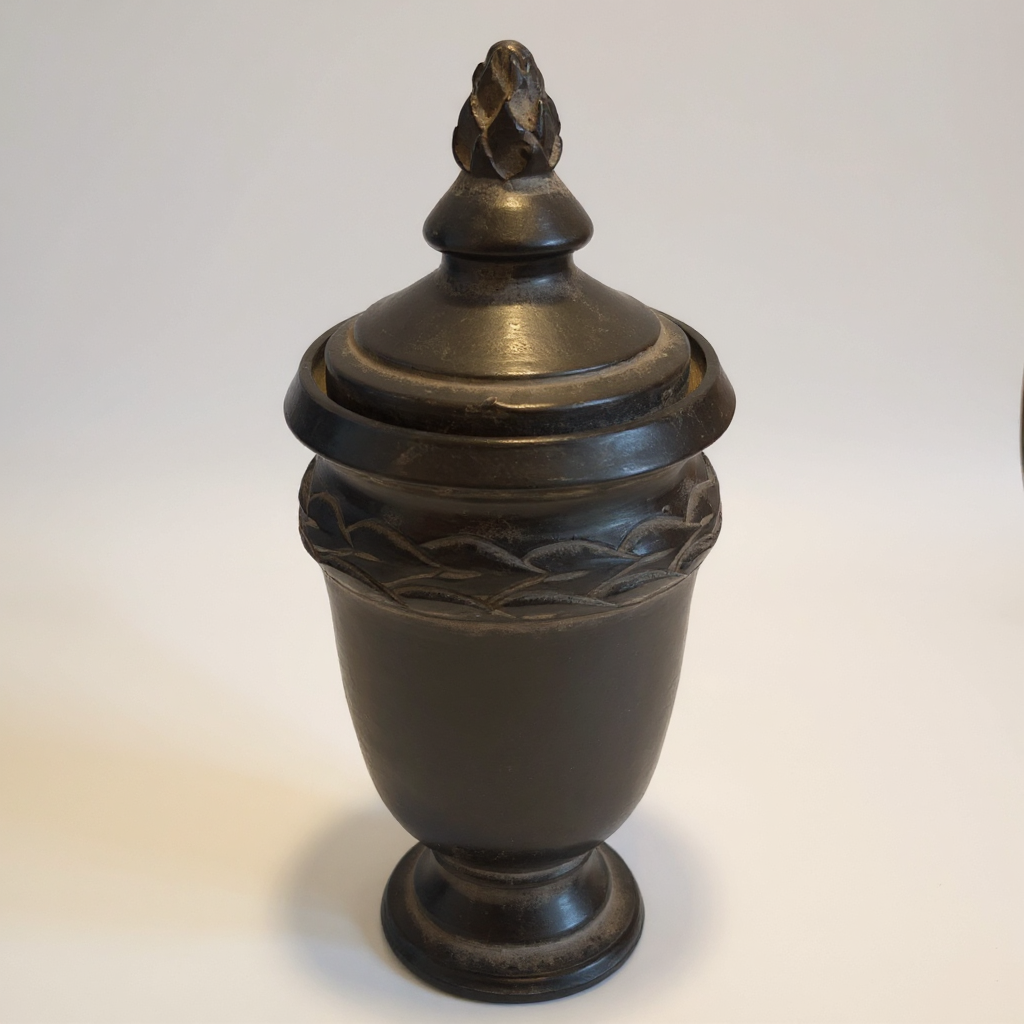 Smoke Fired Terracotta Urn
