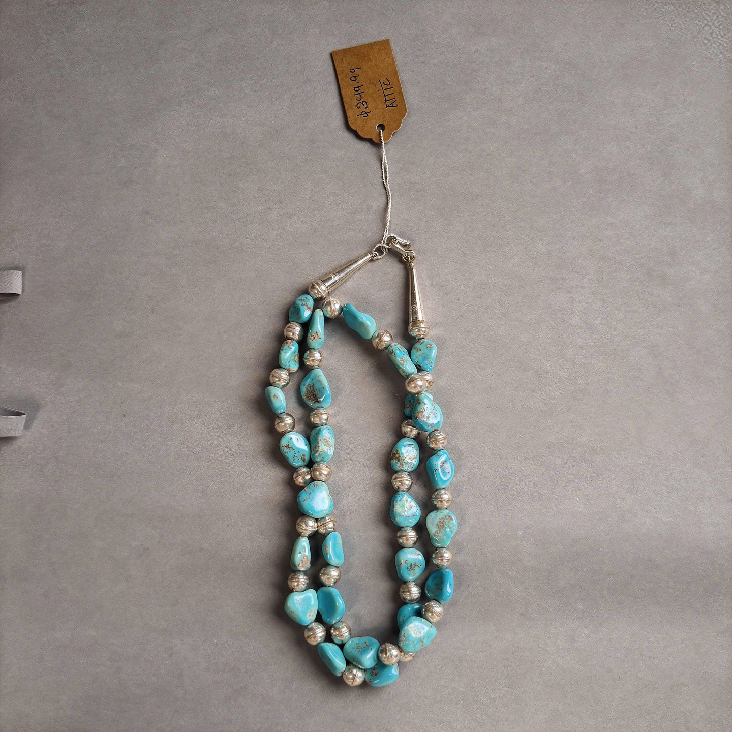 .925 With .925 Beads, Turquoise Necklace
