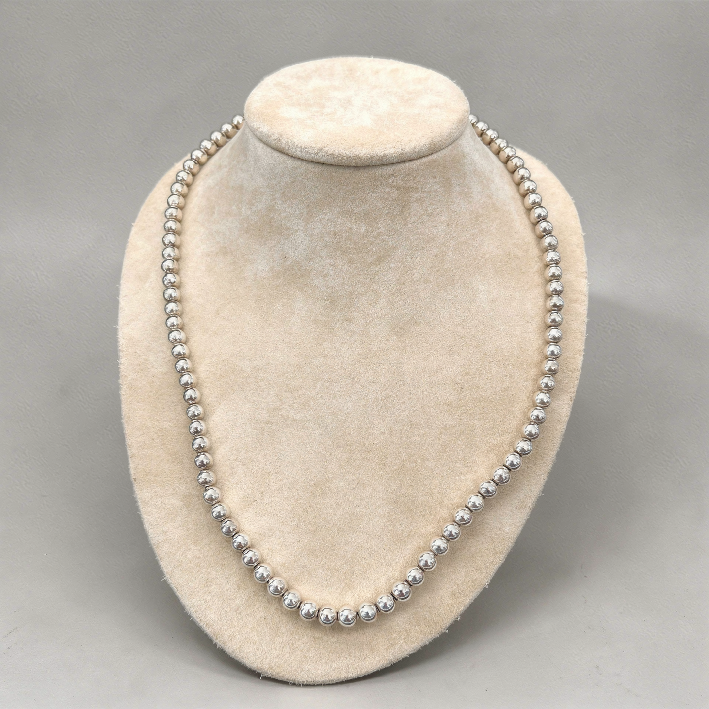 Sterling Bead Necklace Small
