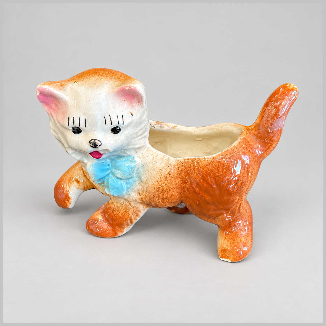 1950s Cat Pottery Planter