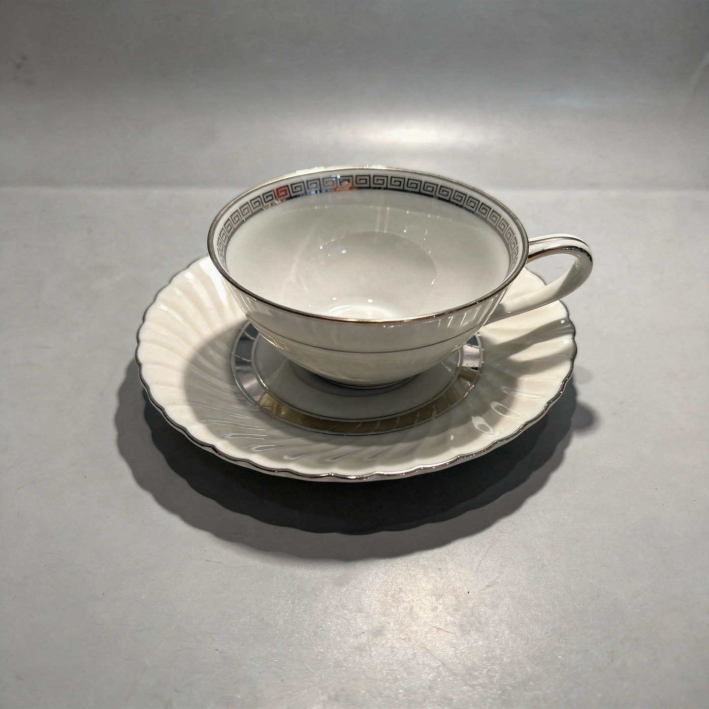Noritake Silver Tea Cups