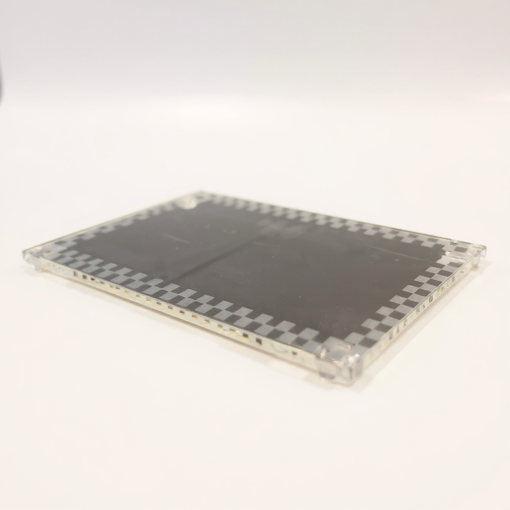 Glass Vanity Checkered Stand/Tray