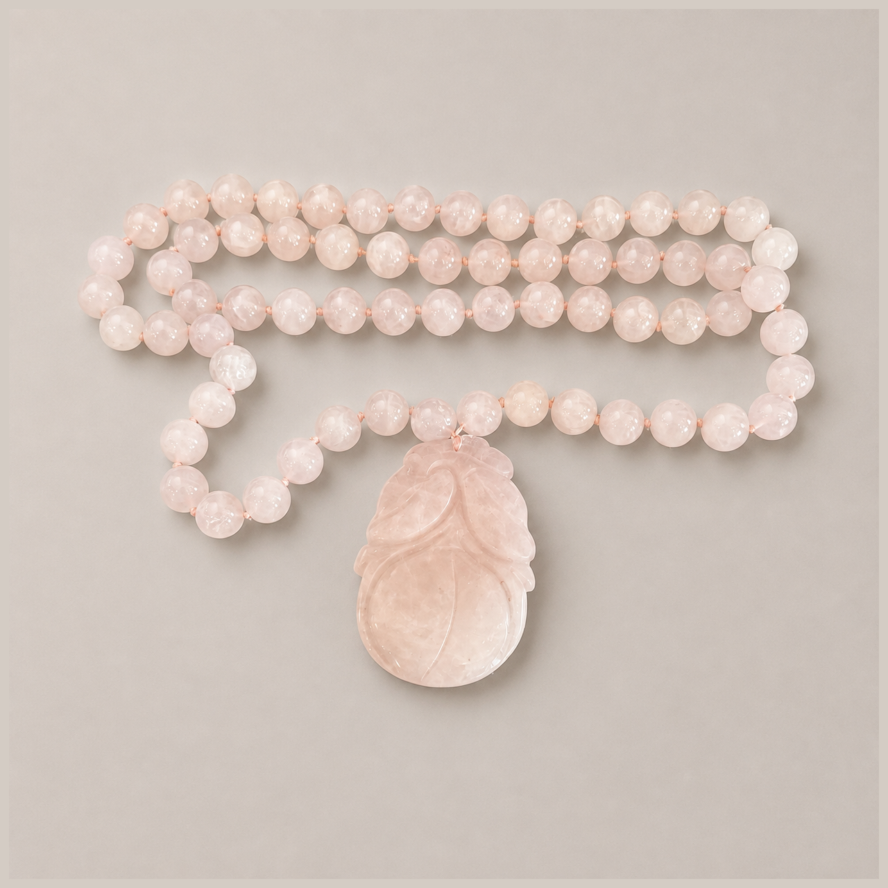Rose Quartz Beaded Necklace