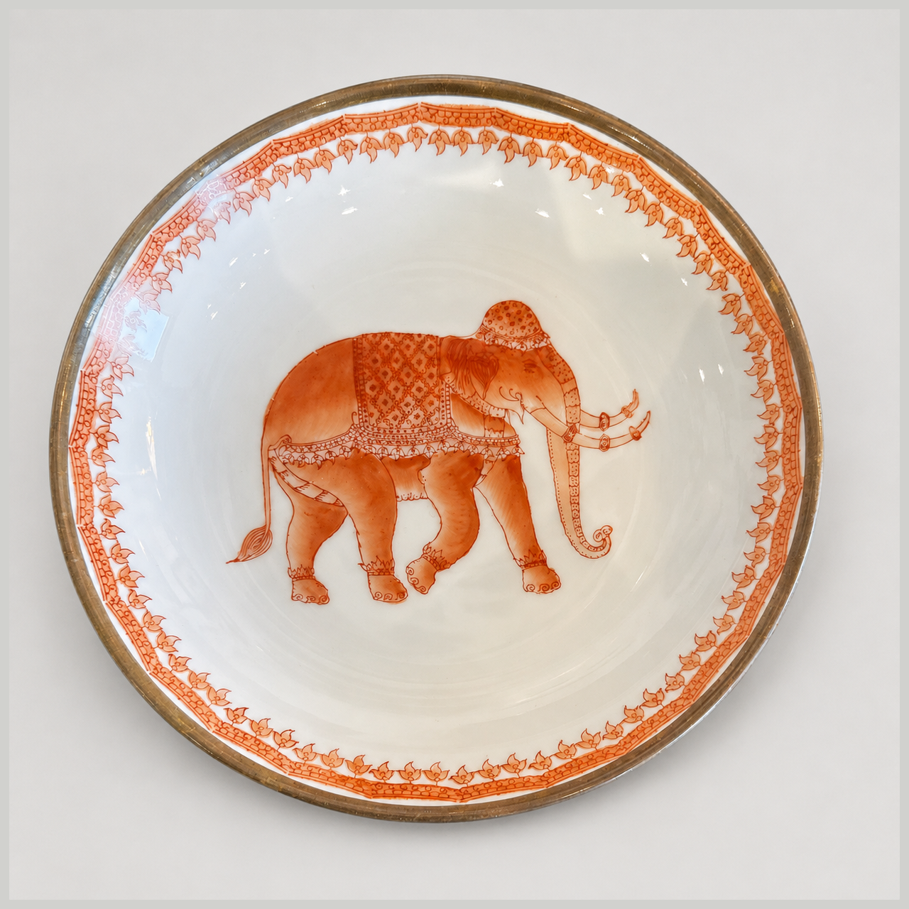 Brass and Porcelain Decorative Dish