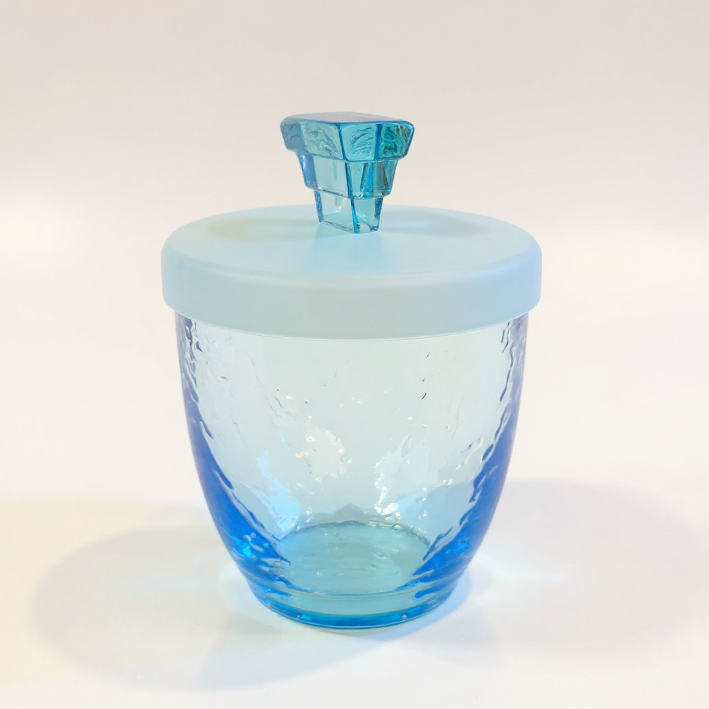Blue Glass Apothecary Jars Set of 3