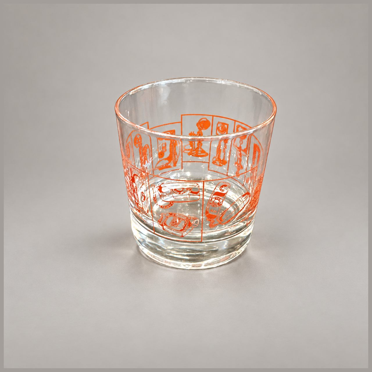Set of Whiskey Glasses With Telephone Print