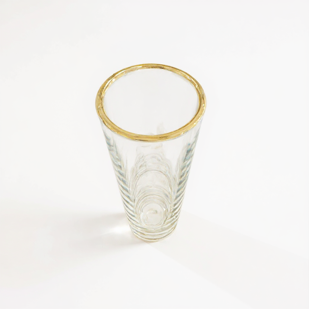 Gold-Rimmed Tequila Shot Glass