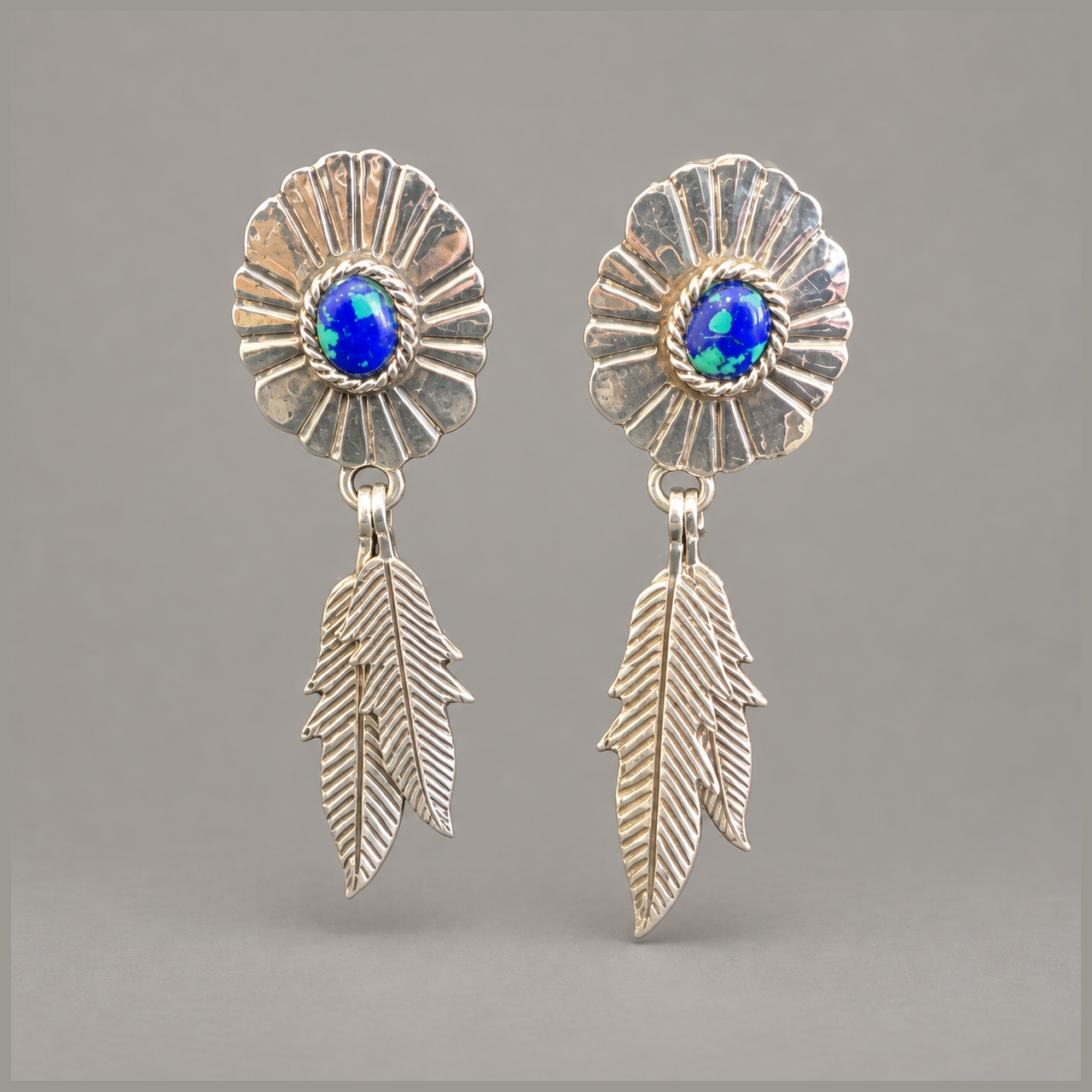.925 Mexico Azurite Earrings