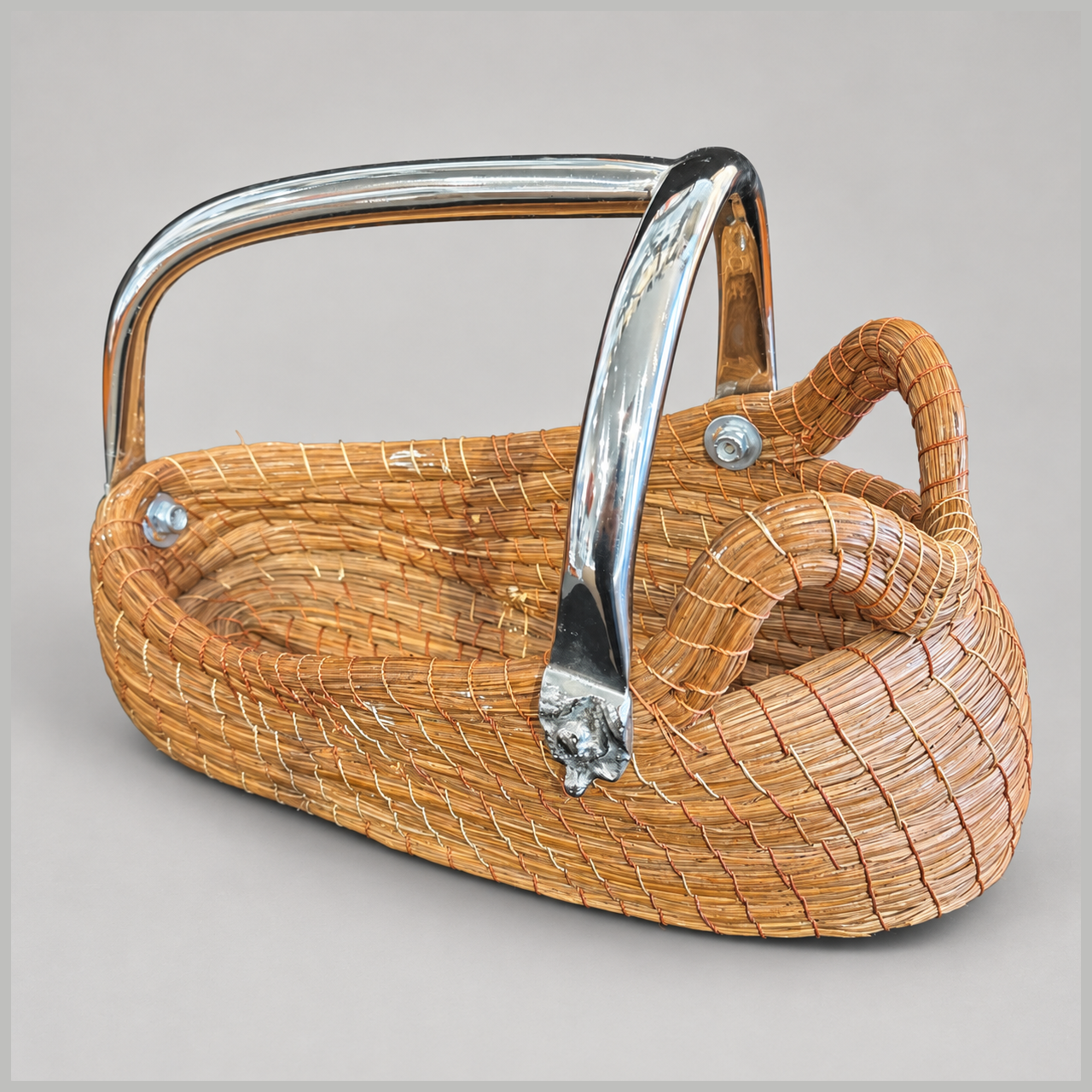 Pine Needle Wine Basket
