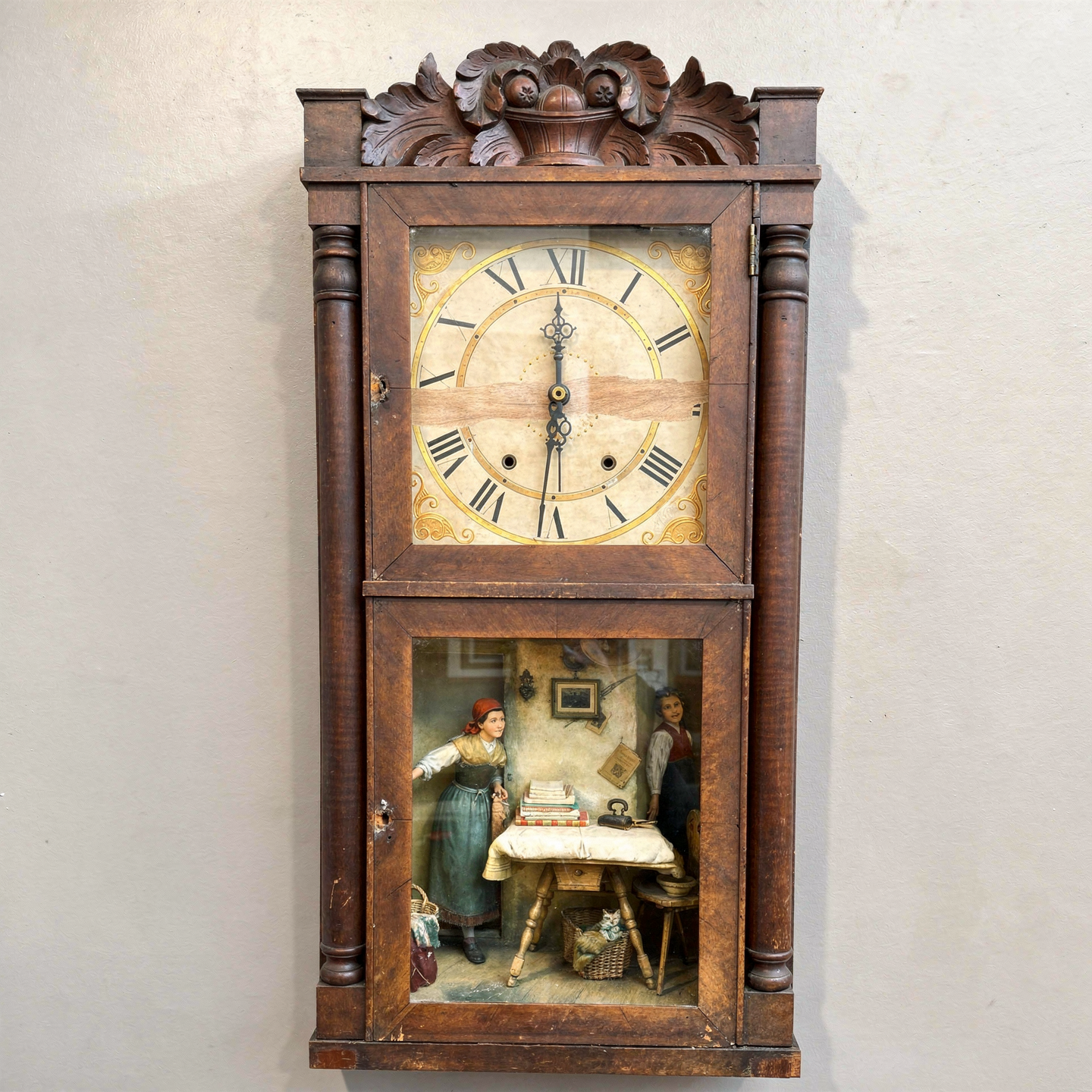 Thomas 8-Day Colum Shelf Clock