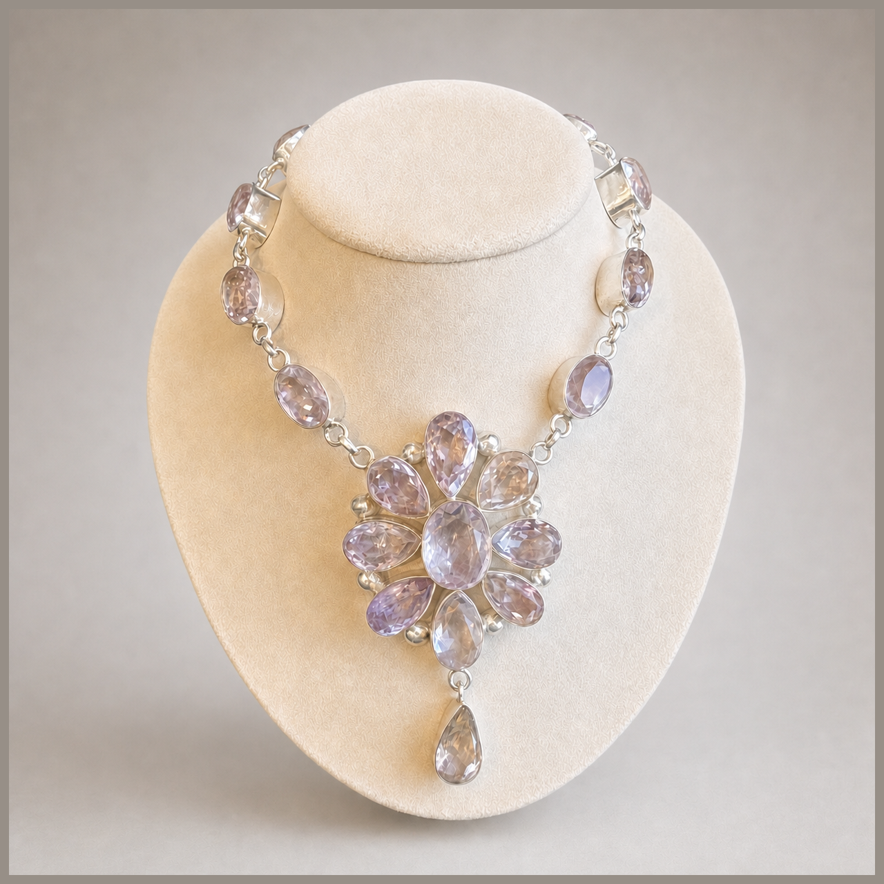 Sterling Silver and Amethyst Necklace