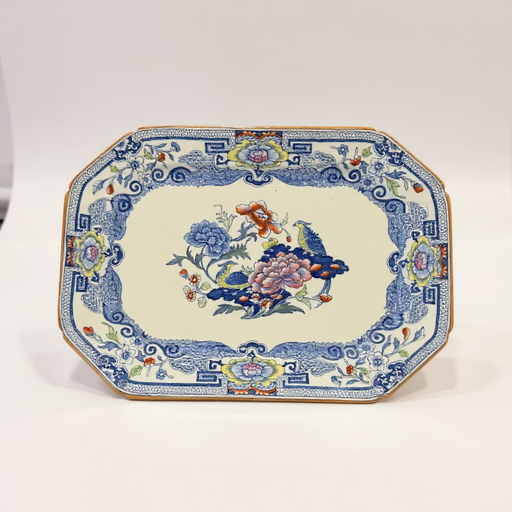 “ Blue Pheasants” Masons Iron Stone China