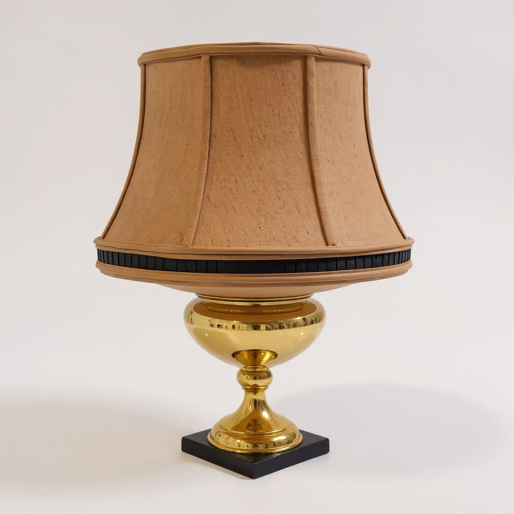 Mid Century Brass Urn Regency Table Lamp