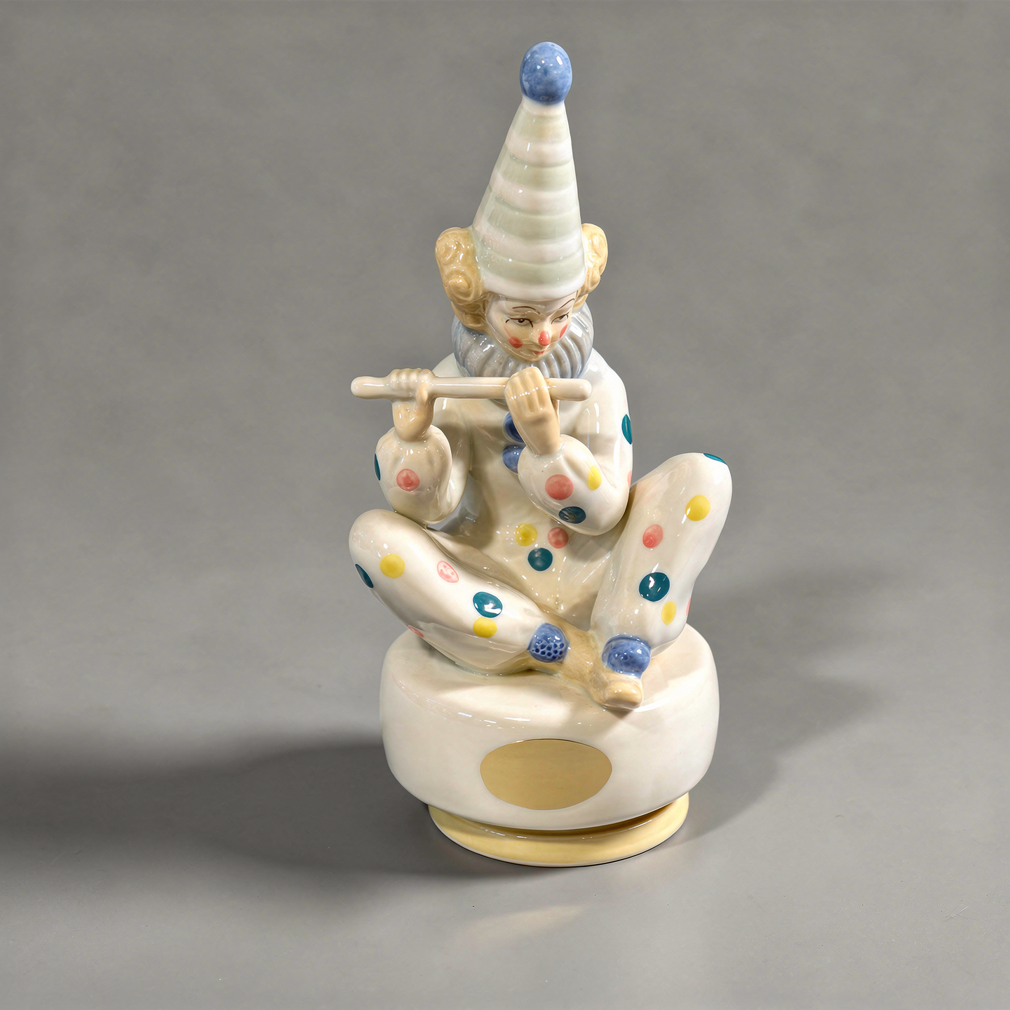 Porcelain Music Box With Clown