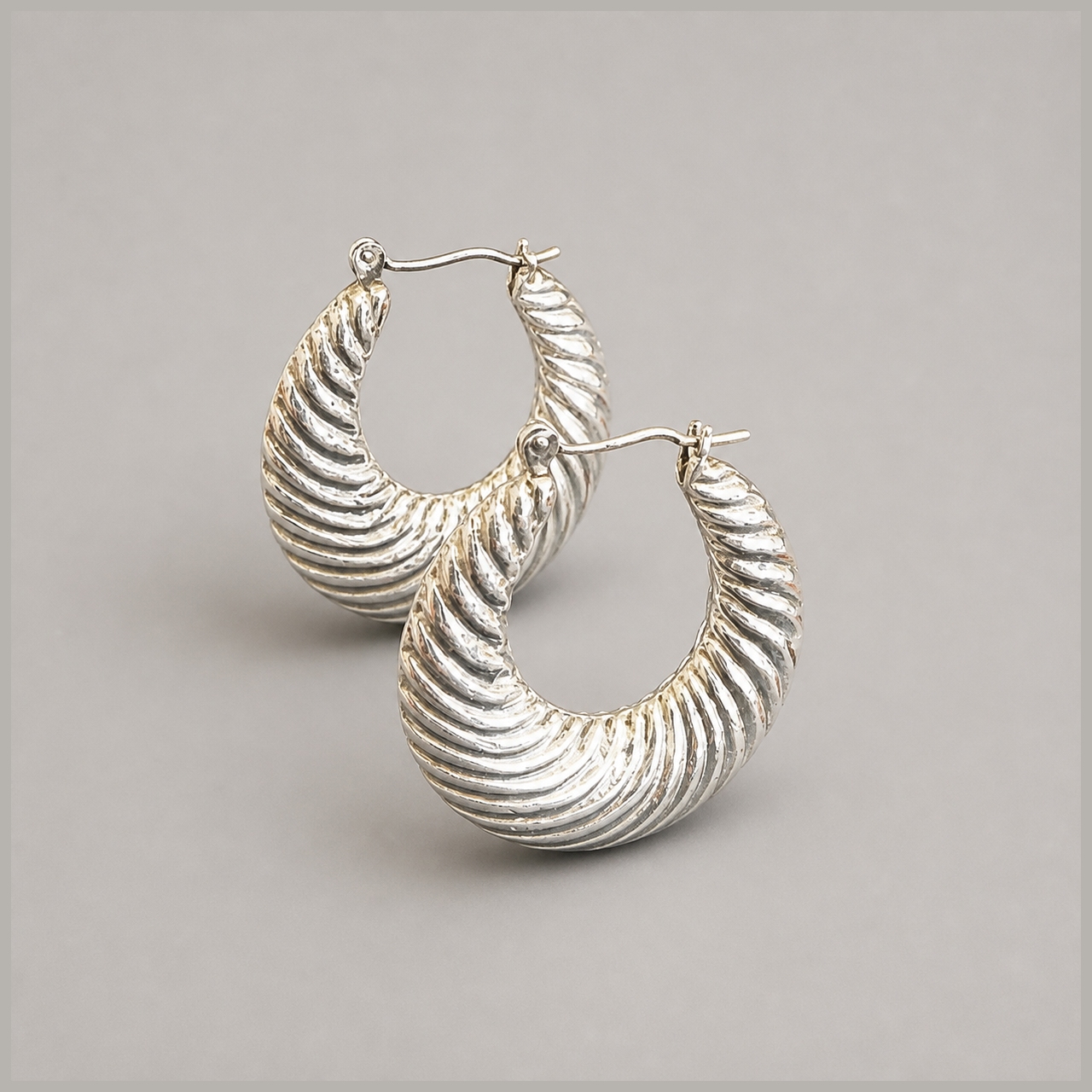 .925 Shrimp Hoop Earrings